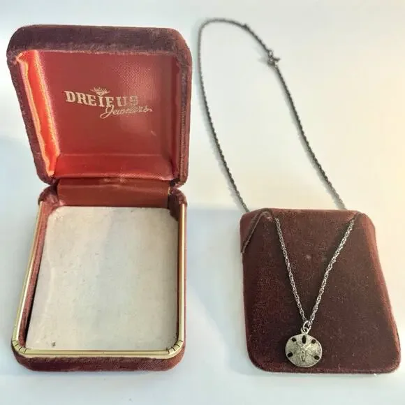 Vintage Sterling Silver Sand Dollar Pendant Necklace Beach Nautical Jewelry - Picture 8 of 16